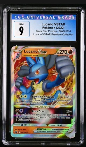 Lucario VSTAR graded CGC 9 for sale on eBay