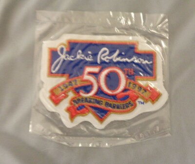 Brooklyn Jackie Robinson 50周年パッチ付き97年 JACKIE ROBINSON BROOKLYN DODGERS 50TH ANNIVERSARY 9999 FINE GOLD