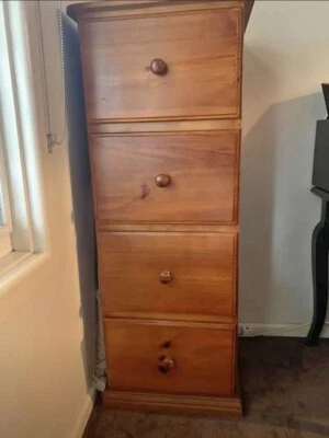 4 Drawer Timber Pine Filing Cabinet Dressers Drawers Gumtree