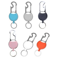 Nylon Cord Keyring Heavy Duty Keychain Retractable IDs Badge Reel with Belt Clip