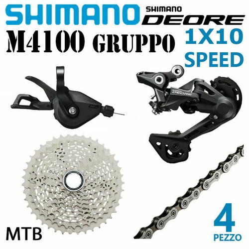 SHIMANO Deore M4100 MTB Gruppo Leva Cambio Deragliatore Posteriore  1X10Velocità | eBay