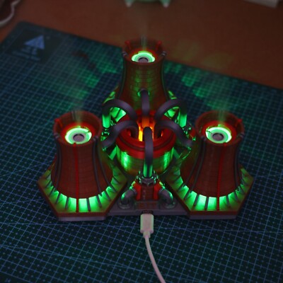 Red Alert Nuclear Power Plant Reactor Humidifier with Breathing LED Light Gift