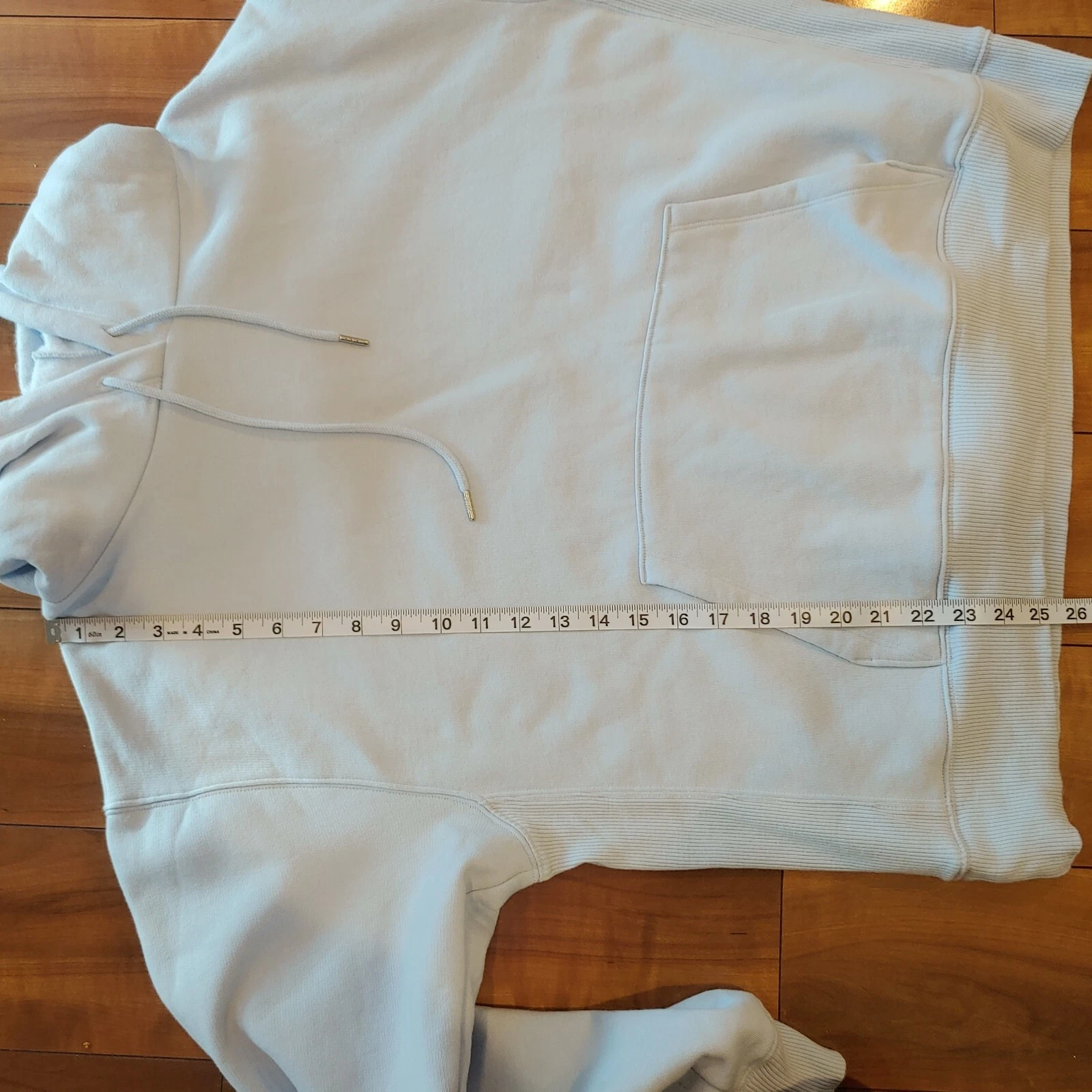 UNDERCOVER Felpa con cappuccio ROSA By Victoria Secret taglia L blu chiaro