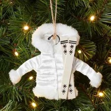 Fabric Ski Jacket with Skis Christmas Tree Ornament - Wondershop