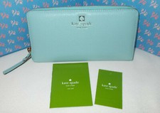 NWT Kate Spade Grant Park Neda Leather Zip Large Wallet Blehydrnga 417 