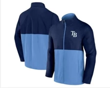 Fanatics Tampa Bay Rays L/S Full Zip Lightweight Jacket Multi Sizes