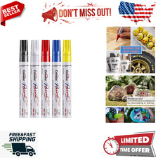5Pcs Waterproof Permanent Paint Marker Pen For Car Tyre Tire Tread Rubber Metal