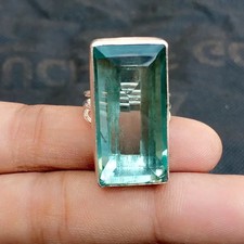 Aquamarine 925 Sterling Silver Band  Statement Ring Handmade Ring All Size