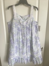 Eileen West women's 100 Cotton Multi Floral sleeveless nightgown Small NWT