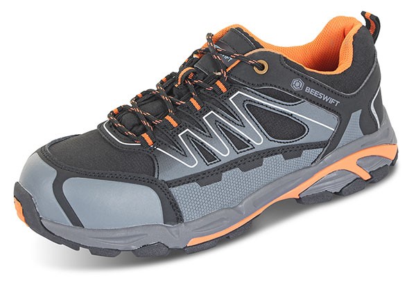 Beeswift Safety Trainer S3 Composite Black/Orange Size 12