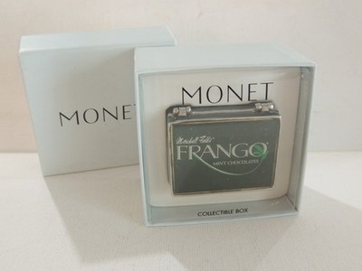 NIB MONET MARSHALL FIELDS FRANGO MINTS METAL & ENAMEL COLLECTIBLE SMALL BOX