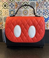 Image of Rare Mickey Mouse Loungefly Crossbody Leather Bag New with Tags Disney Parks