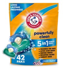 ARM & HAMMER Clean Burst 5-in-1 Laundry 42 Count (Pack of 1), Orange