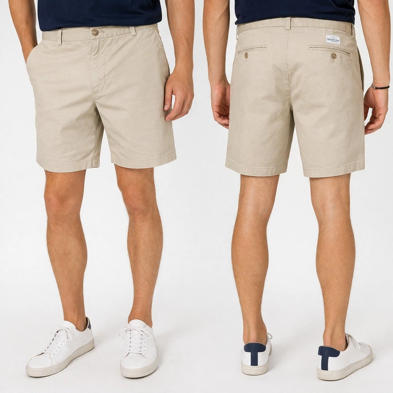 Vineyard Vines Mens Breaker Shorts Khaki Tan Stretch Cotton 1H0462 Size 35