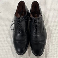 Allen Edmonds Park Avenue Oxford Dress Shoe Mens 8 Black Leather Cap-Toe