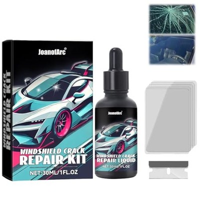  Windshield Repair Kit, Car Glass Repair Kit Quick Fix for Chips & Cracks, 