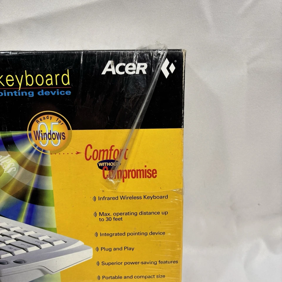 Acer AirKey Wireless Keyboard NIB Vintage Windows 95 Infrared PC Retro Sealed - Image 3 of 4