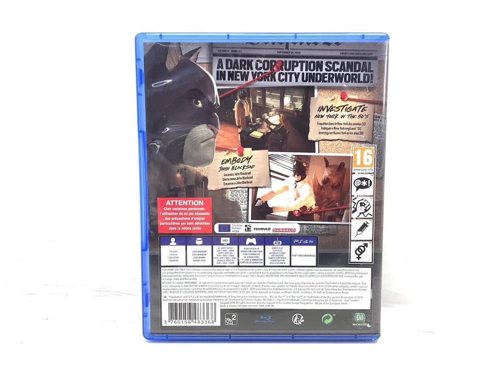 JUEGO PS4 BLACKSAD UNDER THE SKIN PS4 20270910, foto 2 de 4