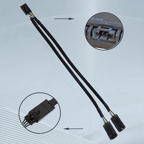 4 Pin Male to Female Fan RGB Splitter Cable for RGB HUB, Lighting Node5146 - Afbeelding 4 van 8