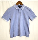 Polo Ralph Lauren Boy's Large Blue w/ Full Color Pony Logo S/S Polo Shirt