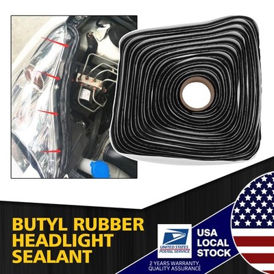 13 FT Butyl Tape Rubber Glue Headlight Sealant Reseal Headlamps Door RV