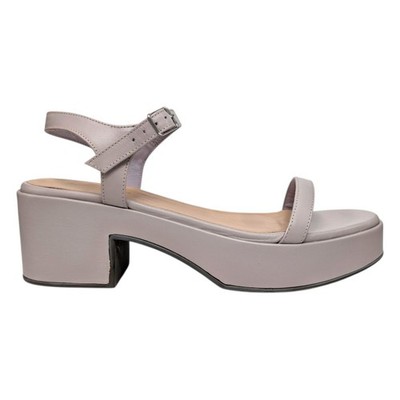 Seychelles Rest Assured Platform Sandals Womens Lavender Leather Strap Size 8.5