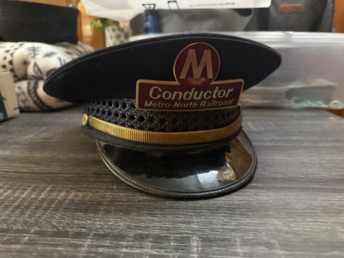 Metro-North Conductors Hat Railroad Train Rare Uniform Vintage MTA