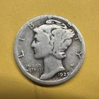 1929-S Mercury Dime - Actual Silver Coin   Same Day Shipping