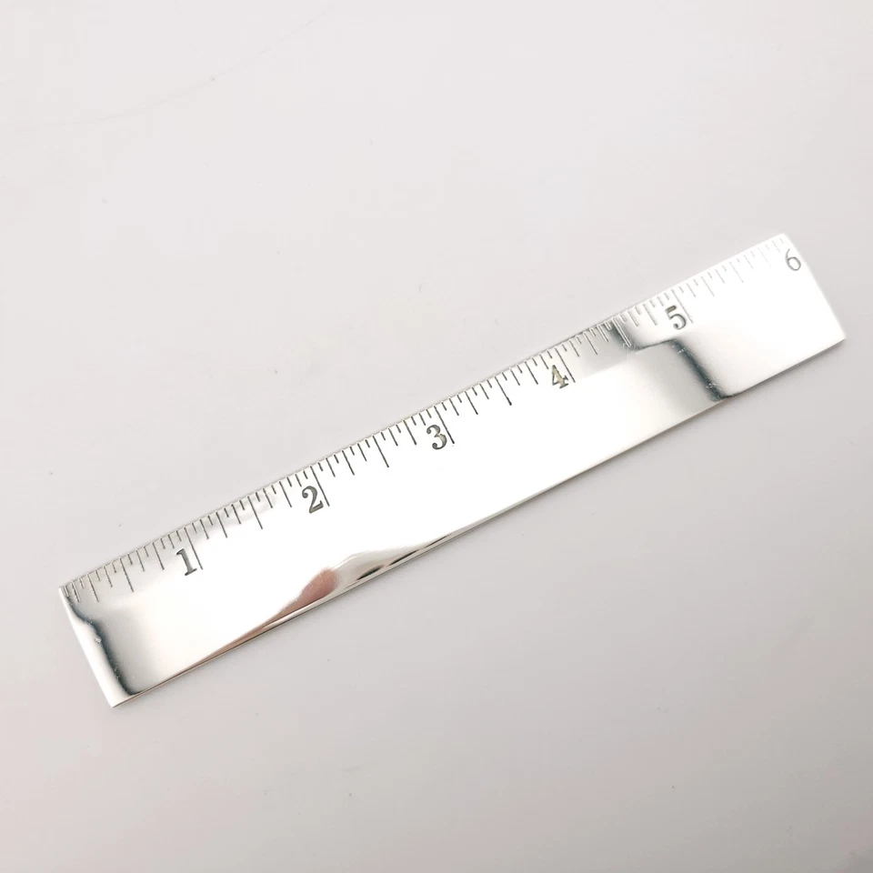 COMO NUEVO Tiffany & Co. Fabricantes Plata Esterlina 6" Pulgadas Regla Mesa Oficina Medida Foto 2 de 4
