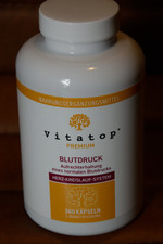 Blutdruck | 360 Kapseln | Weissdorn, schwarzer Knoblauch, L-Arginin | Vitatop
