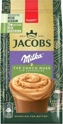 Jacobs Typ Cappuccino Choco Nuss Milka, Getränkepulver, Bohnenkaffee (5er-Pack)