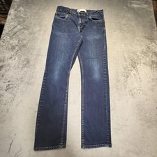 Levis Jeans Boys 18 Blue Straight Medium Wash Stretch Denim Distressed