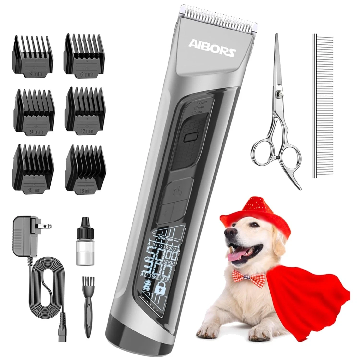 Quiet Dog Grooming Kit - Cordless Clippers