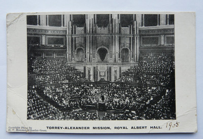 Postkarte 1905 Torrey-Alexander Mission Royal Albert Hall London H.W. Holmes (89)