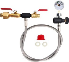 Adaptador de recarga CO2 para m&aacute;quina de soda con manguera azul