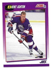 BRENT ASHTON 1991-92 SCORE CARD NEAR MINT+ CONDITION