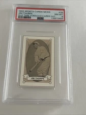 Jim Thorpe 1992 Sports Cards News Old Time Tobacco H/C PSA 8 POP 1 W/4 HIGHER