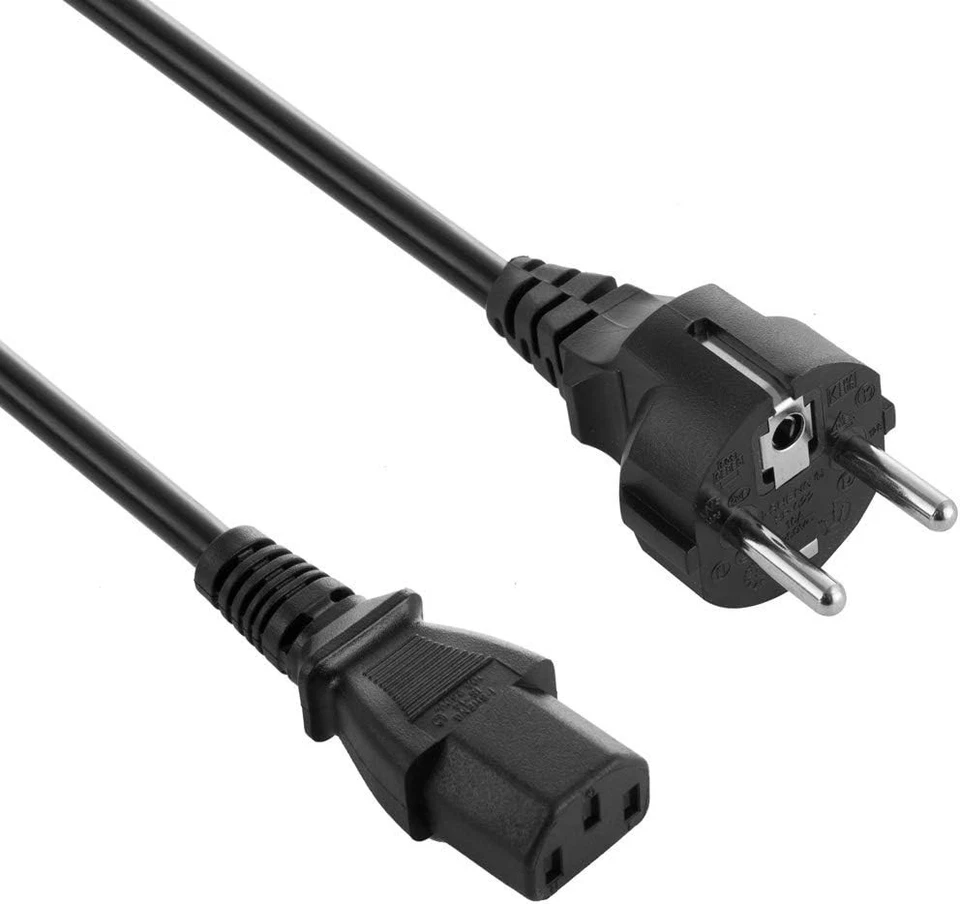 Netzkabel Kaltgerätekabel 1,8m 3-polig • Schuko EU Stecker • PC Monitor Drucker - Bild 3 von 4