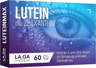 Lutein Zeaxanthin   60 vegane Augenkapseln mit A, E, B12 & Blaubeere