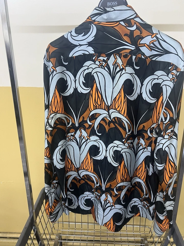 Camisa de seda para hombre Prada Holliday marrón Londres especialmente reeditada talla 41/16 Foto 2 de 4