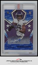 2020 Rookies & Stars #122 Justin Jefferson Rookie Longevity Auto True Blue #/75