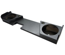 Fits GMC Sierra 2014 - 2018 Double Cab Dual 12" Sub Box Enclosure - Rhino Coated