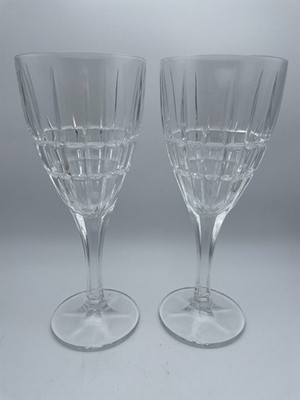 Bohemia Crystal Crystalex BOC 264 Wine Goblet 10oz Czechoslovakia S/2  Cups B39