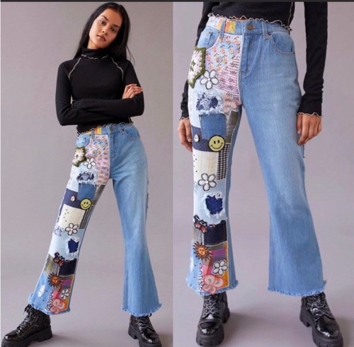 URBAN OUTFITTERS BDG HIGH WAISTED FLARE INDIGO CRAFT DENIM JEANS NWTSIZE 26