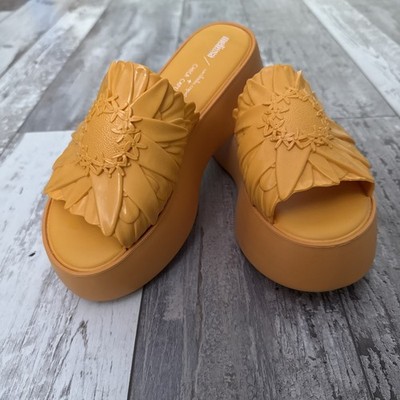 Melissa & Isabela & Chica Capeto 3D Sunflower Floral PVC Slide Sandals Size 8