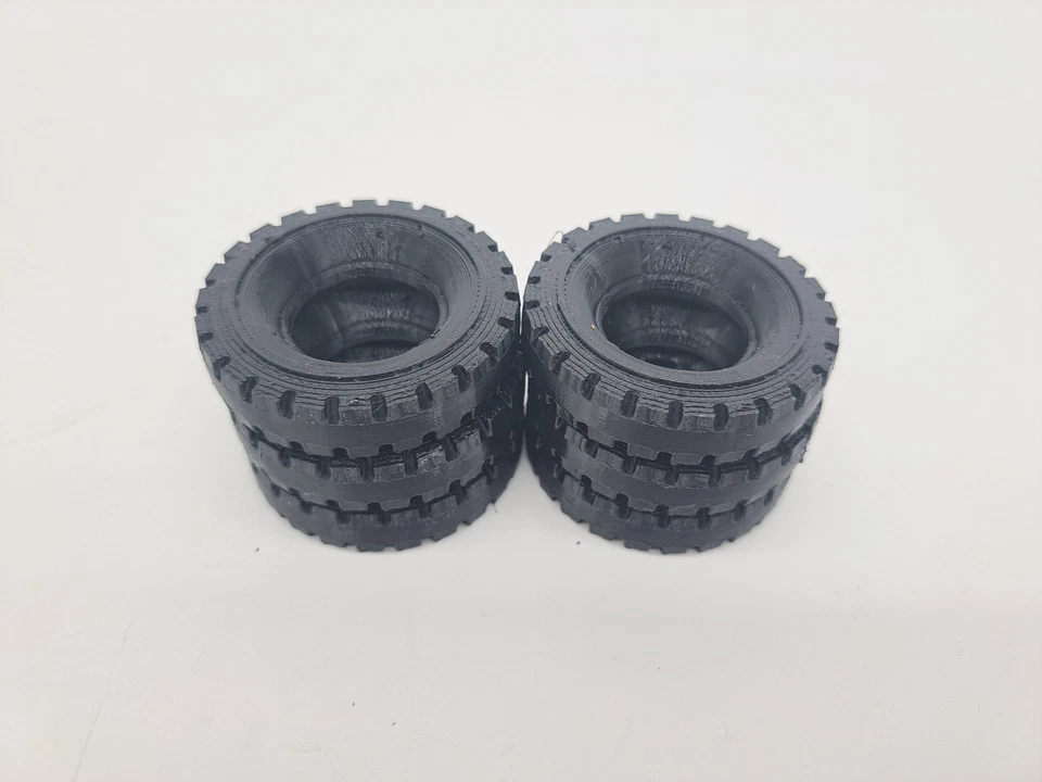 Tru-Scale Diecast Printed Set of 6 Tires 2" X 0.5" X 1 " - Image 2 of 4