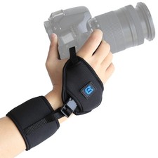 Soft Neoprene Portable Hand Grip Wrist Strap 1/4" Screw Plate For SLR / DSLR Cam