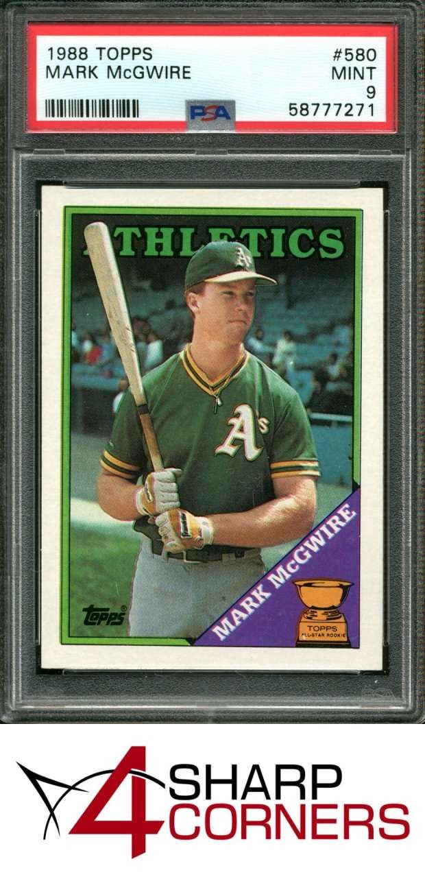 1988 TOPPS ALL-STAR ROOKIE #580 MARK McGWIRE ATHLETICS PSA 9 view 1