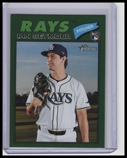 2026 Topps Heritage Ian Seymour RC Dark Green Border SP Rookie Tampa Bay Rays
