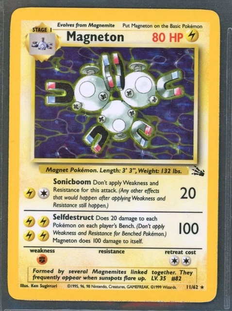Pokemon Cards - Magneton 11/62 Fossil Set Holo - eBay Live Fri 11th Jul 8:30pm a
